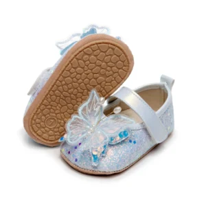 Shiny 3D Butterfly Princess Dress Shoes