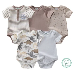 Baby Boy Short Sleeve Bodysuits